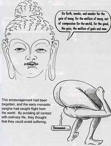 
Rude funny illustration - Introducing Buddha book
